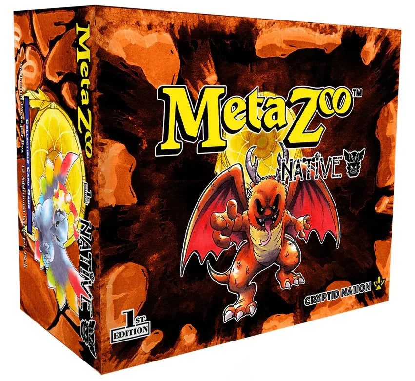 METAZOO NATIVE BUNDLE - THE ALL IN ONE (1 Booster Box, 1 Spellbook, 5 Theme Decks (Complete Set), 1 Release Event Deck Box, 4 Blisters (Complete Set), 1 MetaKhai Pin, 2 Partner Promo Cards, and 1 Mystery Item!)